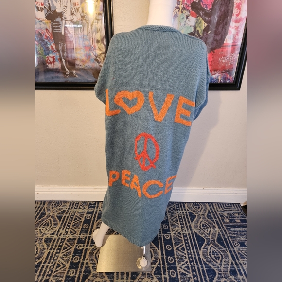 PEACE LOVE & BOHEMIAN KNIT CARDIGAN NWOT RARE COLOR - Picture 6 of 8
